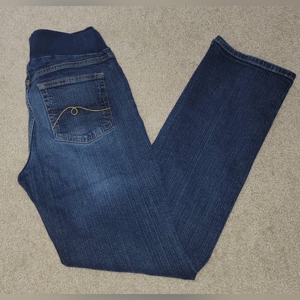 Maternity Motherhood Women's Stretch Denim Pull On Jeans Size medium Preowned